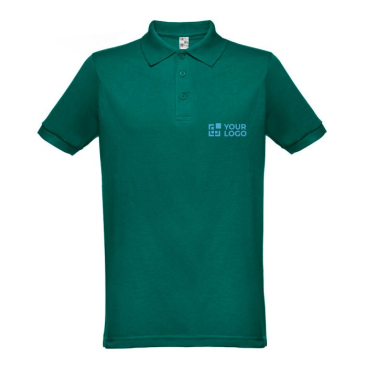 Full colour poloshirt van katoen en polyester met logo 200 g/m² THC Berlin