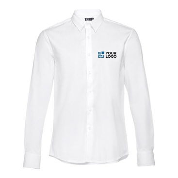 Heren slim fit overhemden bedrukken 115 g/m² THC Paris