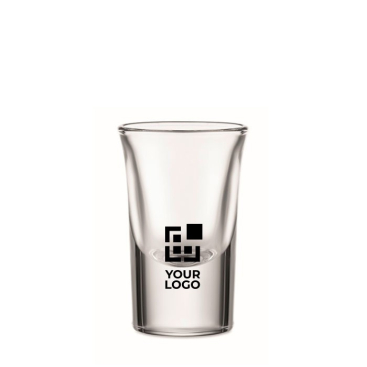 Klein herbruikbaar glas om te bedrukken 28 ml
