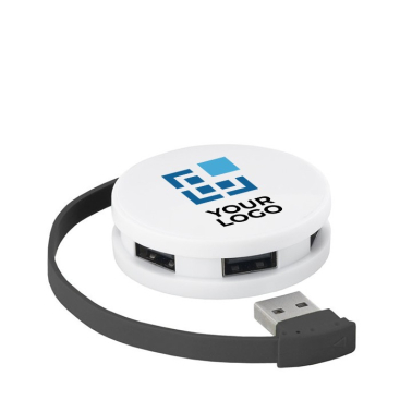 Oprolbare ABS verlengkabel met USB-hub