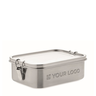 Lunchbox met logo en grote inhoud van staal, 1,2 l