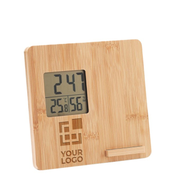 Weerstation met draadloze oplader en logo