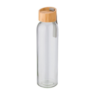 Fles met bamboe stop en lint