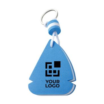 Drijvende foam sleutelhanger in druppelvorm met logo