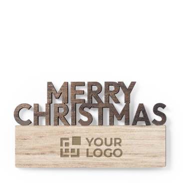 Magneet met vrolijk kerstbericht