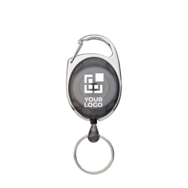 Originele sleutelhanger clip uitschuifbare karabijnhaak kleur zwart tweede weergave voorkant