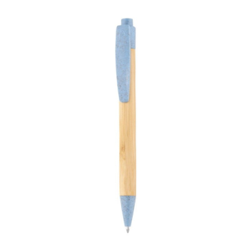 Bamboe balpen met kleurdetail