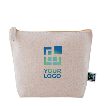 Promotietoilettas in fairtrade stof kleur naturel eerste weergave