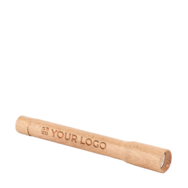 Houten zaklampmet COB lampje