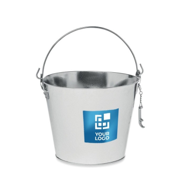 drinkemmer met opener kleur matzilver weergave met logo