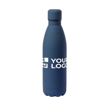 Grote stalen fles met rubberen afwerking