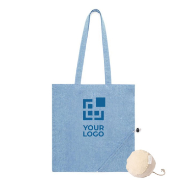 Opvouwbare tas van gerecycled katoen 120 g/m2