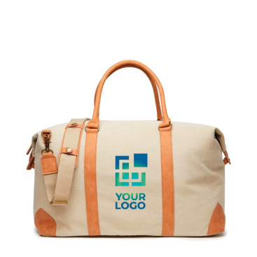 Tas met logo van gerecycled canvas, inclusief riem
