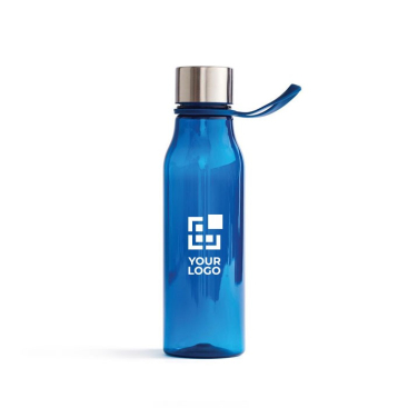 Tritan waterfles met logo en dop met draaglus