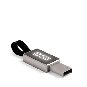 Metalen USB met verlicht logo en lint