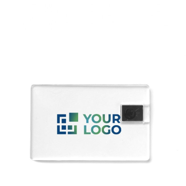Transparante USB-kaart full colour bedrukking op 2 zijden