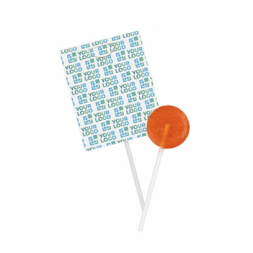Lolly met diverse smaken en rechthoekige papieren verpakking