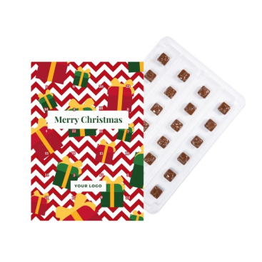 Adventskalender met 24 melkchocolades