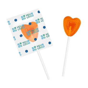 Klein hartvormig lolly met fruitsmaken