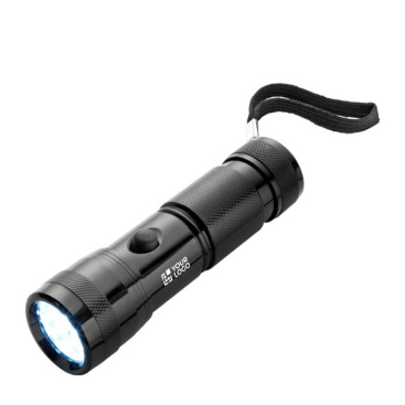 Aluminium en rubberen zaklamp met 14 LED's 
