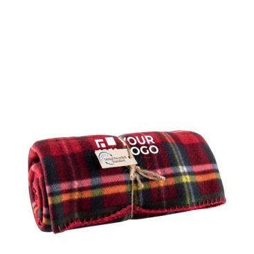 Deken van gerecycled polyester met print, 180 g/m2