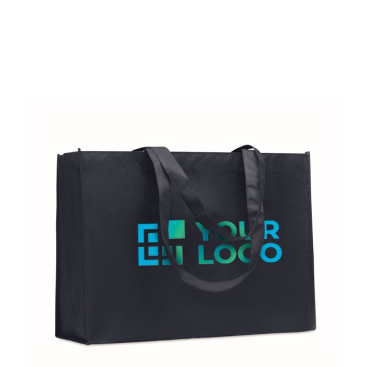 Eenkleurige non-woven RPET-tas met lange hengsels 80 g/m2