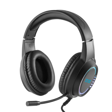 Uitschuifbare gaming-headset met verlichting en microfoon