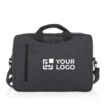 Laptoptas van gerecycled katoen met voorvak 15,4''