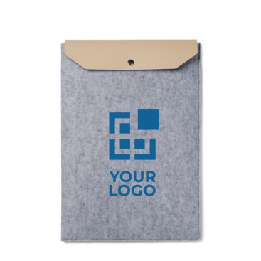 Laptophoes van gerecycled vilt met sluitflap 17''