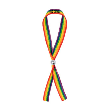 Veelkleurige polyester armband met verstelbare kogelgesp