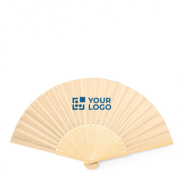 Bamboestokventilator met naturelkleurige stof