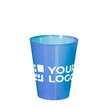 Herbruikbaar glas in diverse kleuren met transparant design 500ml