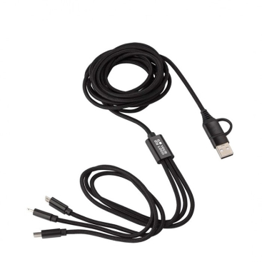 Set nylon oplaadkabels met verschillende aansluitingen