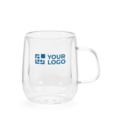 Dubbelwandige borosilicaatglazen beker 440ml