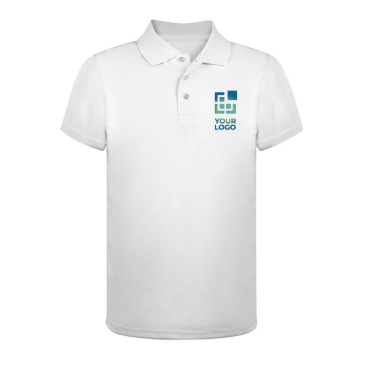 Technische ademende polo van 100% polyester met 3 bijpassende knopen