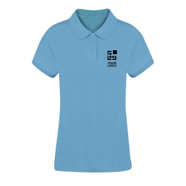 Dames polo van 100% gekamd katoen met 2 knopen Ring Spun 220 g/m2