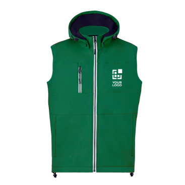 Softshell vest met hoge kraag en micropolar binnenkant 300 g/m2