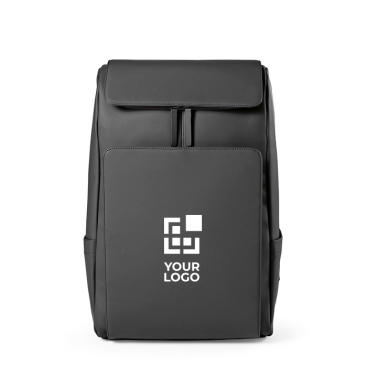 Rugzak van synthetisch leer met gevoerd laptopvak 20L
