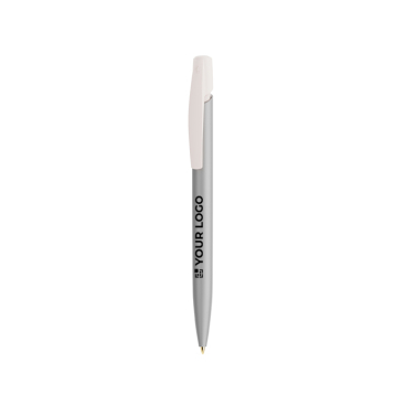 Plastic pen met stevige clip en zwarte inkt Media Clic Glacé BIC®