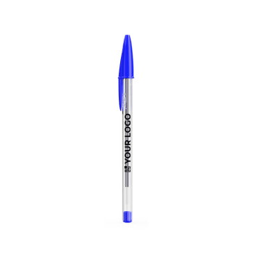 Klassieke transparante kunststof balpen met blauwe inkt BIC® Cristal®