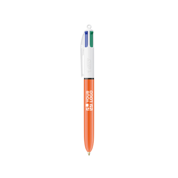 Plastic pen met fijne schrijfpunt van 0,8 mm en 4 kleuren inkt BIC®