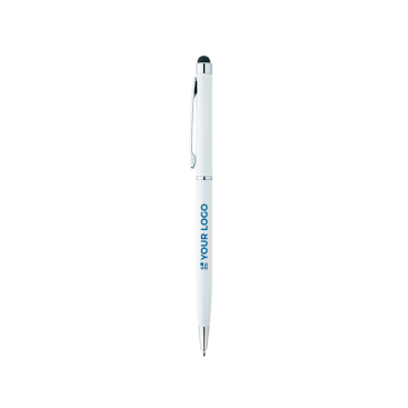 Metalen pen met stylus en blauwe inkt Sleek Stylus BIC®