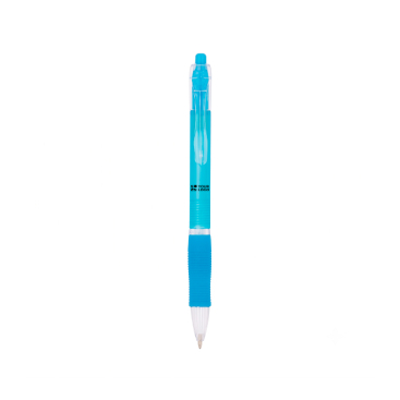 Plastic pen met translucente behuizing en blauwe inkt Click BIC®