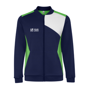 Sportjas van polyester met rits 240 g/m² Roly Direct Leros 