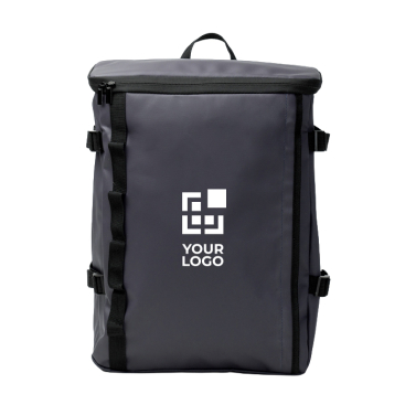 Rugzak van synthetisch leer voor laptop met rits 16''
