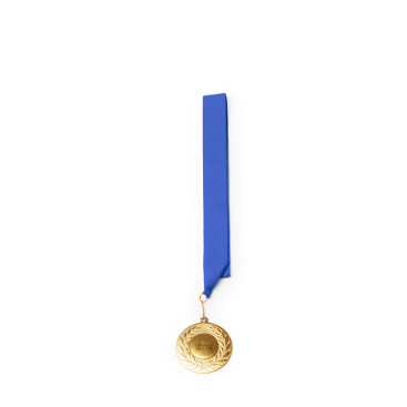 Metalen medaille met polyester lint en karabijnhaak