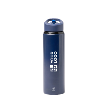 Lekvrije drinkfles van roestvrij staal met rietje 700ml