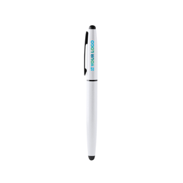 Rollerbalpen van aluminium met touchscreenpunt, blauwe inkt