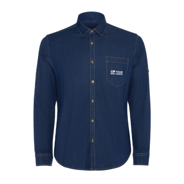 Denim katoenen stretch overhemd 210 g/m² Roly Direct Lujan