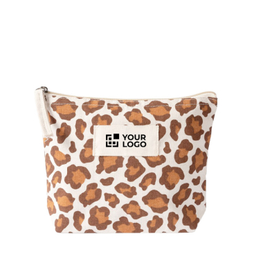 Toilettas van gerecycled katoen met dierenprint 200 g/m²